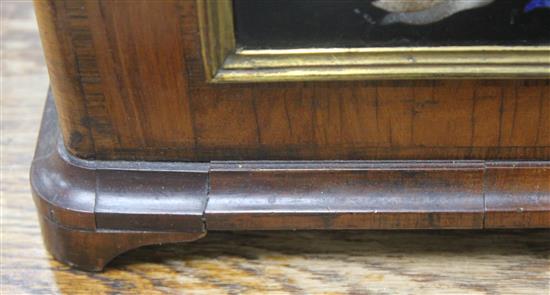 A large 19th century Italian kingwood and tulipwood crossbanded casket, 16.5in.